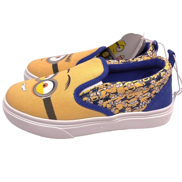 NEW Minions Canvas Slip On Shoes Sneakers Kids Unisex Boys Girls 13 - Picture 3 of 7
